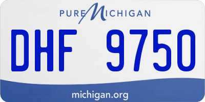 MI license plate DHF9750
