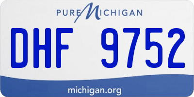 MI license plate DHF9752