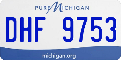 MI license plate DHF9753