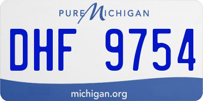 MI license plate DHF9754