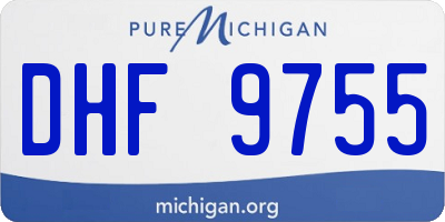 MI license plate DHF9755