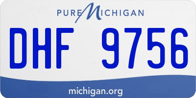 MI license plate DHF9756