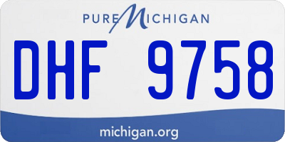MI license plate DHF9758