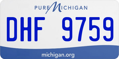 MI license plate DHF9759
