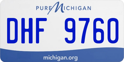MI license plate DHF9760