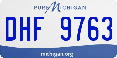 MI license plate DHF9763