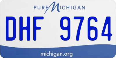 MI license plate DHF9764
