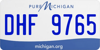 MI license plate DHF9765