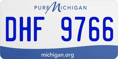 MI license plate DHF9766