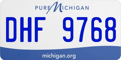 MI license plate DHF9768