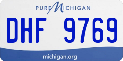 MI license plate DHF9769
