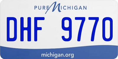 MI license plate DHF9770