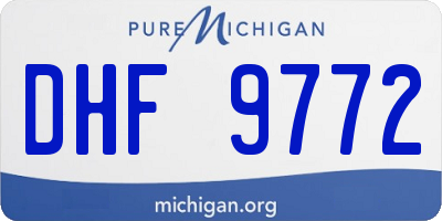MI license plate DHF9772