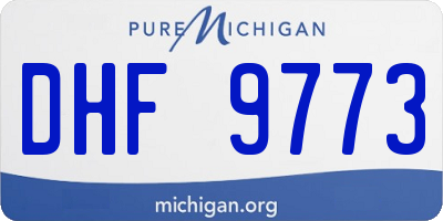 MI license plate DHF9773