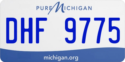 MI license plate DHF9775