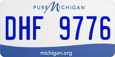 MI license plate DHF9776