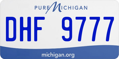 MI license plate DHF9777