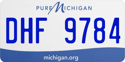 MI license plate DHF9784