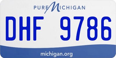 MI license plate DHF9786