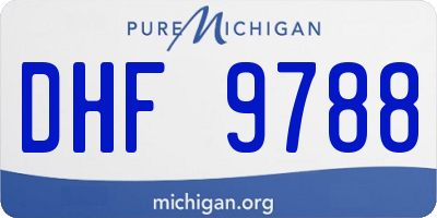 MI license plate DHF9788