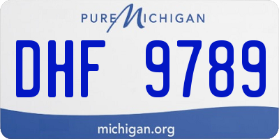 MI license plate DHF9789