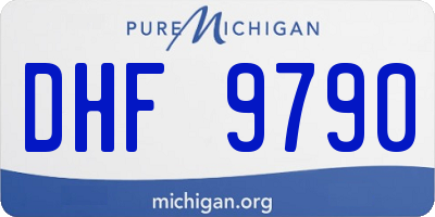 MI license plate DHF9790