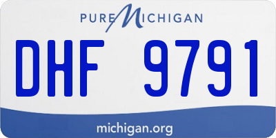 MI license plate DHF9791