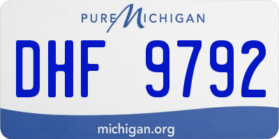 MI license plate DHF9792