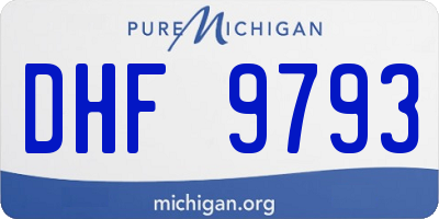 MI license plate DHF9793