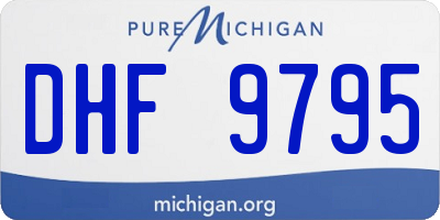 MI license plate DHF9795