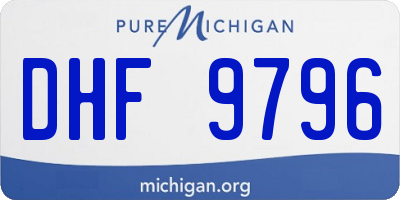 MI license plate DHF9796
