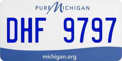MI license plate DHF9797