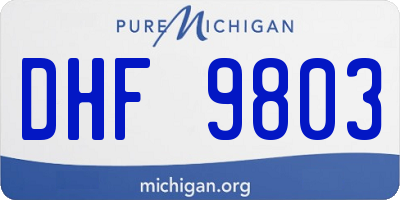 MI license plate DHF9803