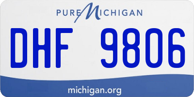 MI license plate DHF9806
