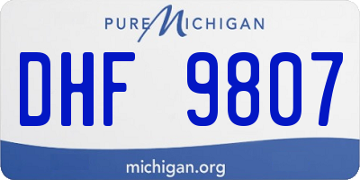 MI license plate DHF9807