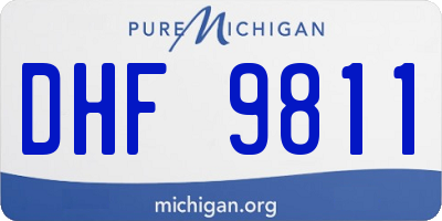 MI license plate DHF9811