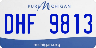 MI license plate DHF9813