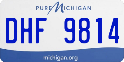 MI license plate DHF9814