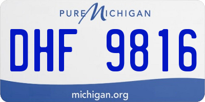 MI license plate DHF9816