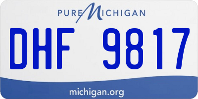 MI license plate DHF9817