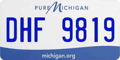 MI license plate DHF9819