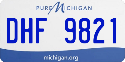 MI license plate DHF9821