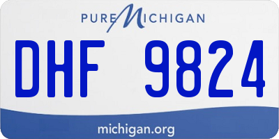MI license plate DHF9824