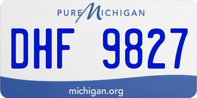 MI license plate DHF9827