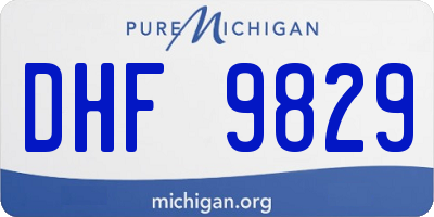 MI license plate DHF9829