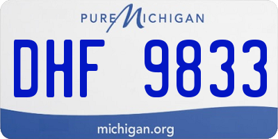 MI license plate DHF9833