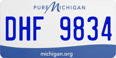 MI license plate DHF9834