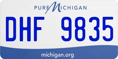MI license plate DHF9835