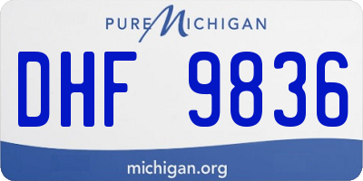 MI license plate DHF9836