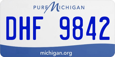 MI license plate DHF9842